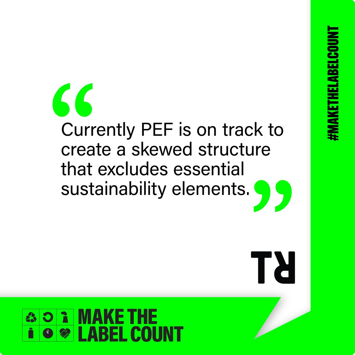Textile policy think tank Tekstilrevolutionen has the Industry Spotlight this week, highlighting the several notable elements of sustainability that are currently missing from the PEF.

Visit our website to find out what is missing from the PEF: makethelabelcount.org