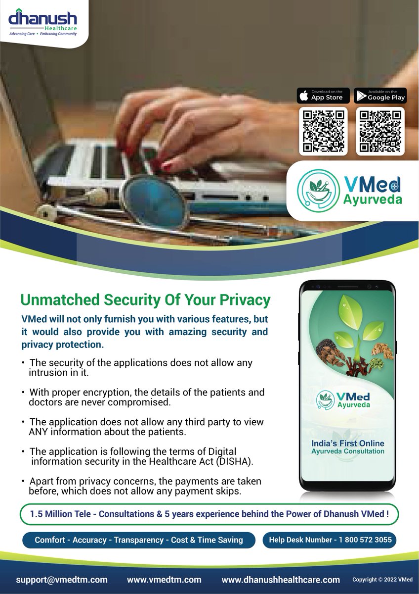 Vidmed2's tweet photo. Unmatched Security Of Your Privacy

VMed will not only furnish you with various features, but it would also provide you with amazing security and privacy protection.

#telemedicine #teleconsultation #telemedicinesolutions #onlinedoctor #onlineconsultation  #hospitals #health https://t.co/2oqnzR2OXS