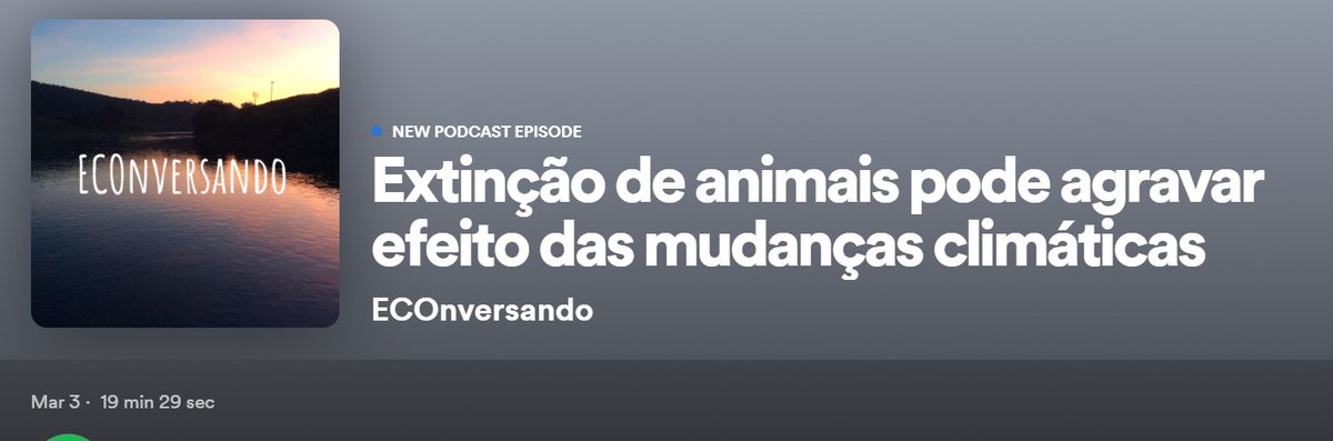 Extinção de animais pode agravar efieto das mudanças climáticas: open.spotify.com/episode/6s1H2I… #podcast #science #sciencetwitter