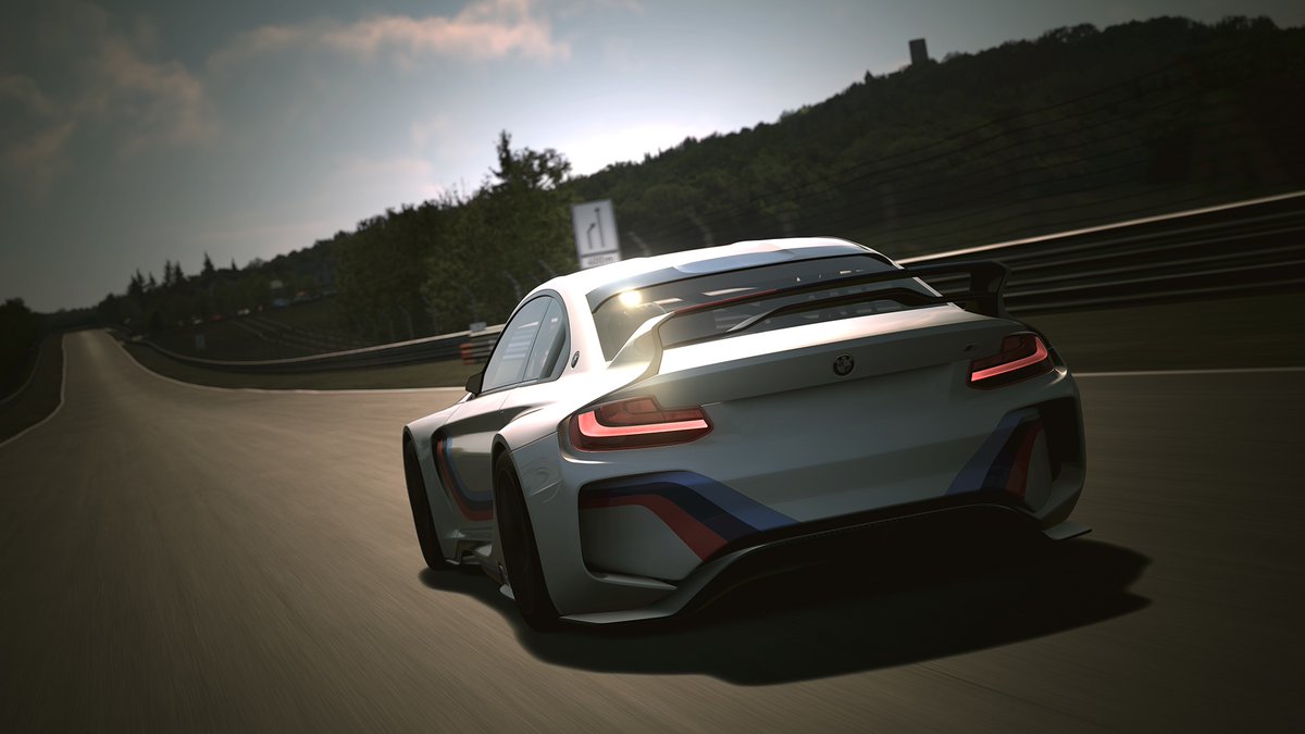 BMW's tweet photo. Today is the launch of @thegranturismo 7. In 2014, #BMW worked with the game developers to release the BMW Vision Gran Turismo. 

Inspired by touring cars of the 70s, the car is a road racer, with crisp proportions and a dynamic silhouette. 

See you on Trial Mountain 🎮 https://t.co/eus6vTKFeQ