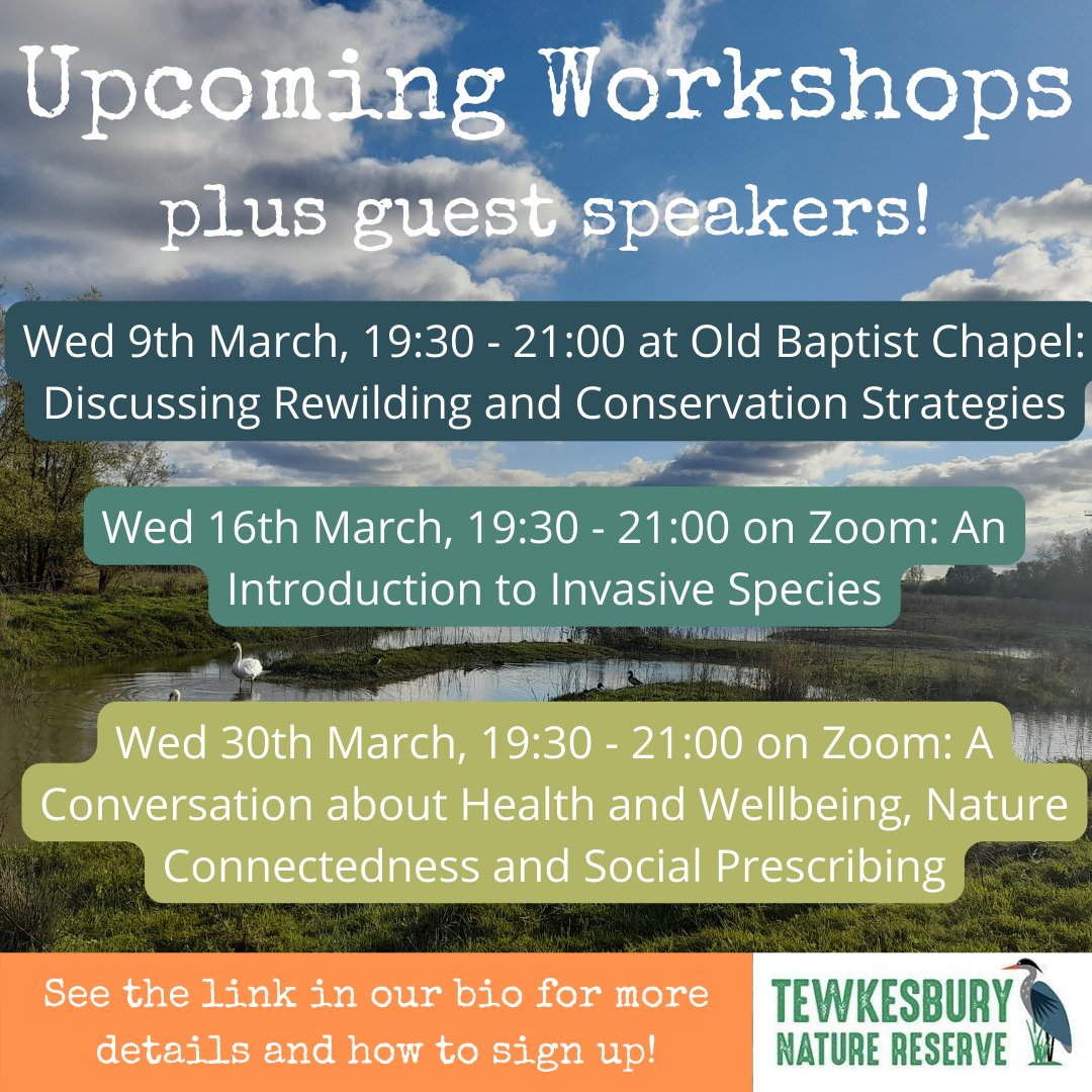 TewkesburyNR's tweet photo. Come along to our next set of FREE workshops with some fantastic guest speakers! Lots upcoming in our Green Skills for Green Recovery workshop. 🐸
See the link in our bio to find out more information and sign up! #greenskills #greenlungproject #freeworksops #communityoutreach https://t.co/IyJN9QGUOG