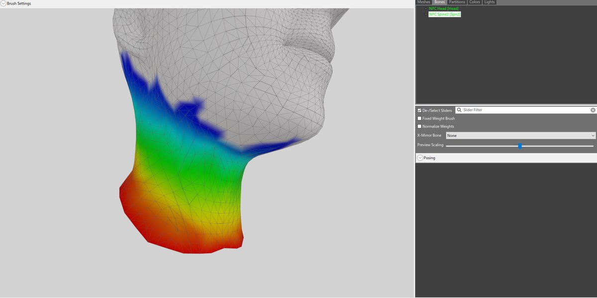 デフォだとウェイトがちょっと歪なので滑らかに調整すれば違和感は少なくなるよ🙂 
