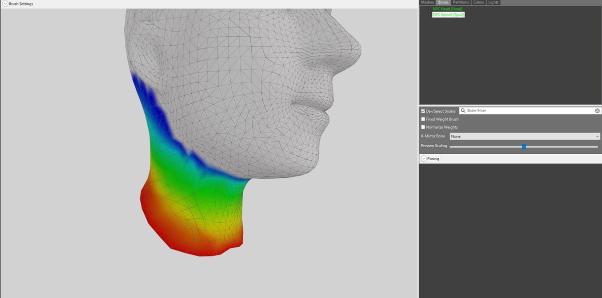 デフォだとウェイトがちょっと歪なので滑らかに調整すれば違和感は少なくなるよ🙂 