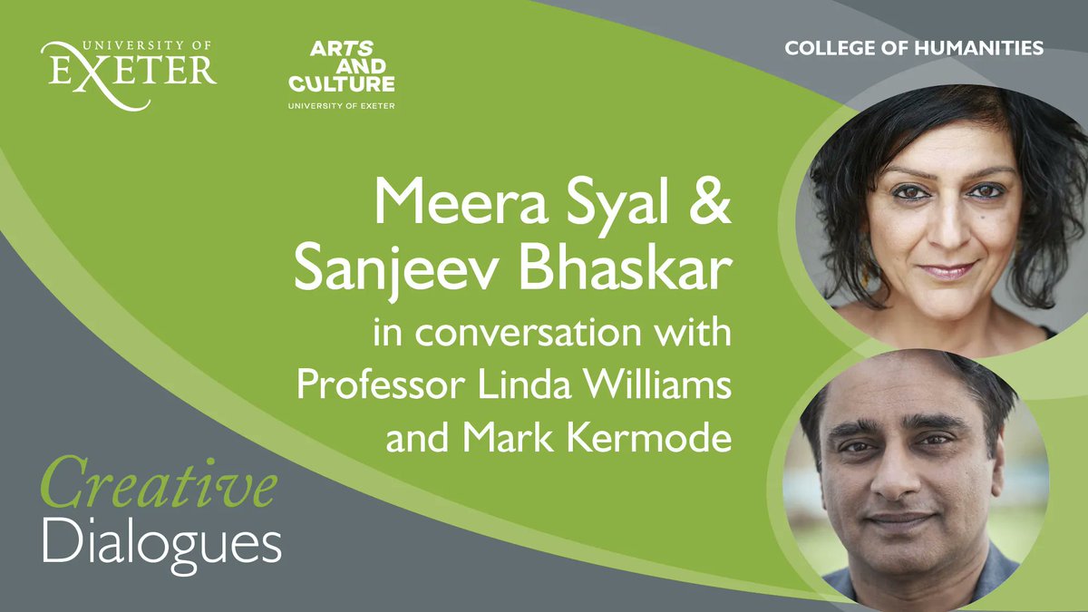 artsandculturex's tweet photo. 📣 EXCITING NEWS 📣
We're thrilled that @MeeraSyal & @TVSanjeev will be special guests at the next #CreativeDialogues online event. Learn about their fascinating careers & works as they talk to @lindaruth1& @KermodeMovie
16 March, 6.30pm | FREE
Register https://t.co/d9iiDQNKKi https://t.co/b5fjii8Xsr