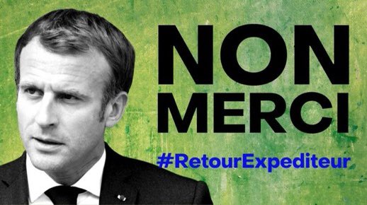InsoumisRomo's tweet photo. On reste poli : on dit non MERCI! #RetourExpéditeur https://t.co/EW2KCaaJgt