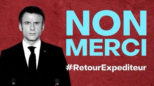 InsoumisRomo's tweet photo. On reste poli : on dit non MERCI! #RetourExpéditeur https://t.co/EW2KCaaJgt