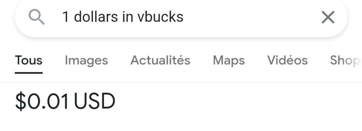 PatrickAdemo's tweet photo. Un v-bucks de fortnite a plus de valeur qu’un rouble russe https://t.co/zoYuZ7VvPJ