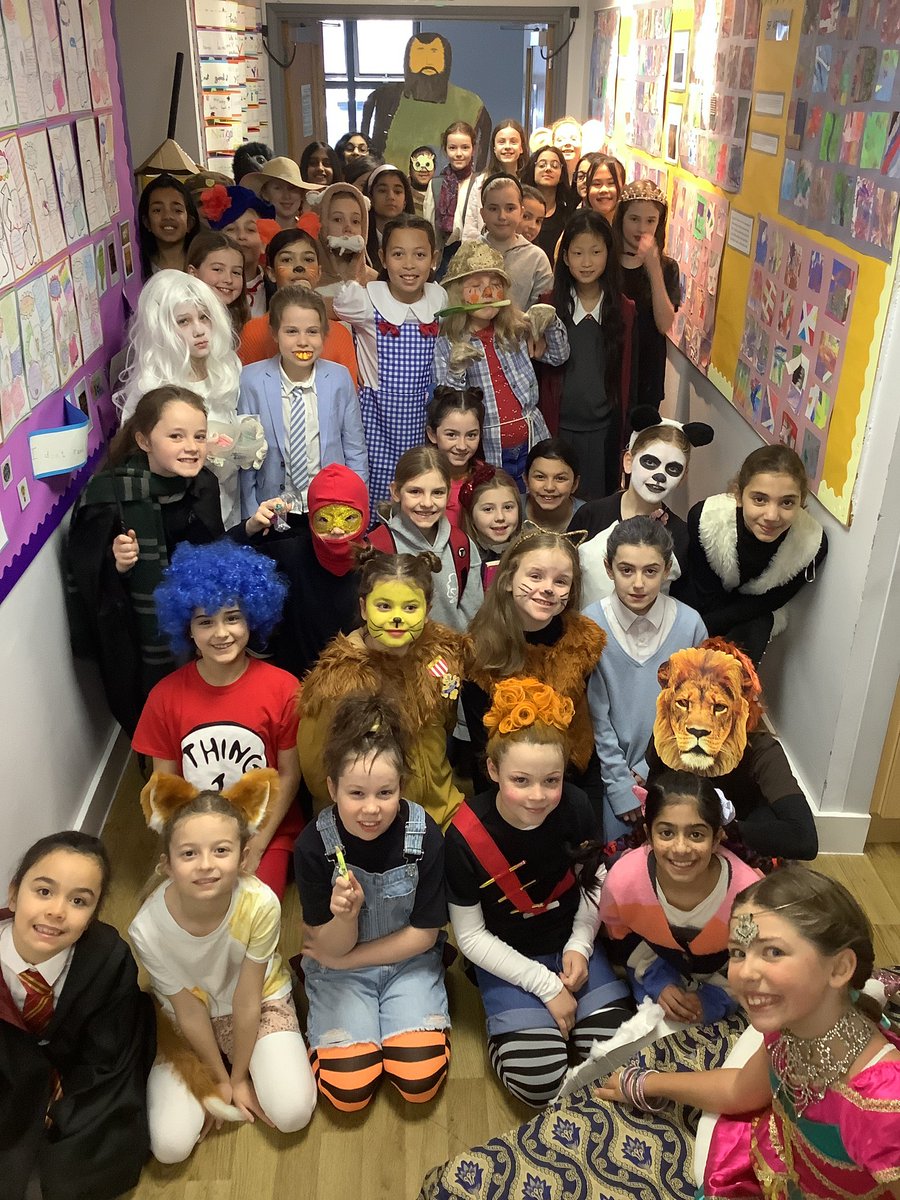 fraserteach's tweet photo. Celebration of World Book Day for Year 5 in a riot of colour @SHSGirlsPrep We had so much fun reading, sharing and having book blathers. https://t.co/J79giqi4H6