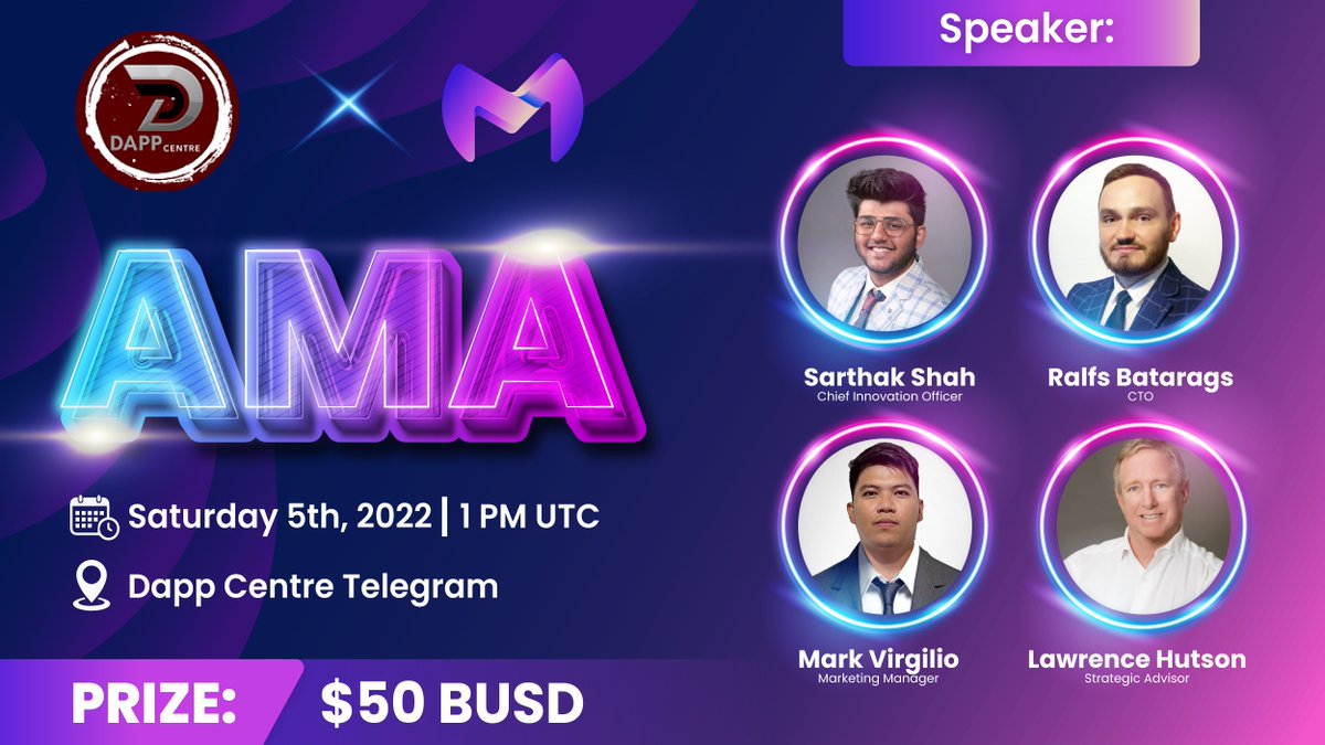metria_network's tweet photo. 👋Hi, community! Just in!‼️

🔥We will have an #AMA session tomorrow with @DappcentreDPC!🚀

🏠Venue: https://t.co/LA7s33KxVf…
🕐: March 5, 1PM UTC
👨‍💼Guest: Metria Network Team
🎁Reward: $50 $BUSD

✅Get ahead of the pack and join us as we unveil the special features of Metria! https://t.co/Yk4GmVimUy