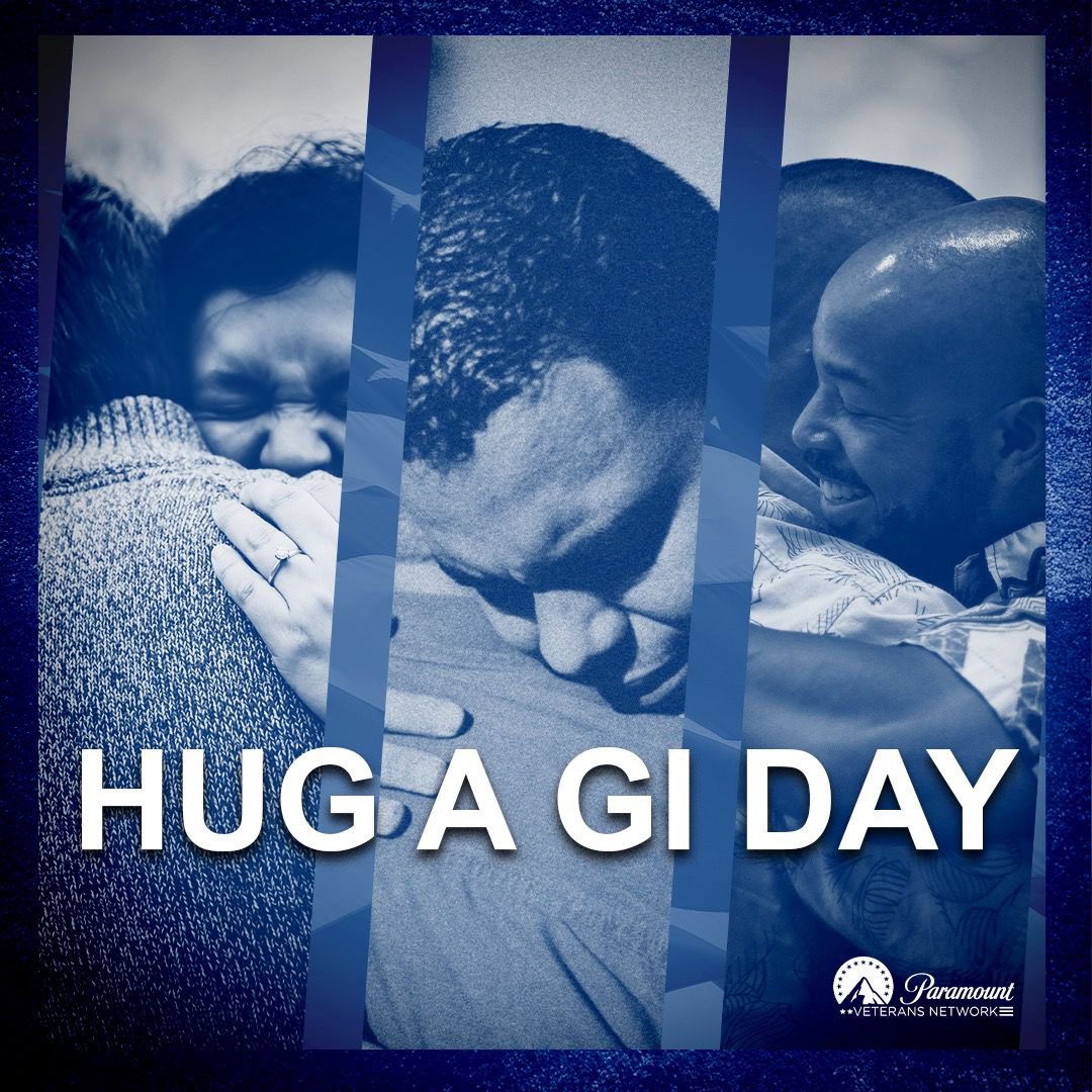 ParamountVetNet's tweet photo. Today is Hug a GI Day, which is celebrated annually on March 4th.
Sending virtual hugs to all on this day. π€
#paramountvetnet #paramountveteransnetwork #veteran #veterans #military #hugagiday https://t.co/9cZYkPVTZt