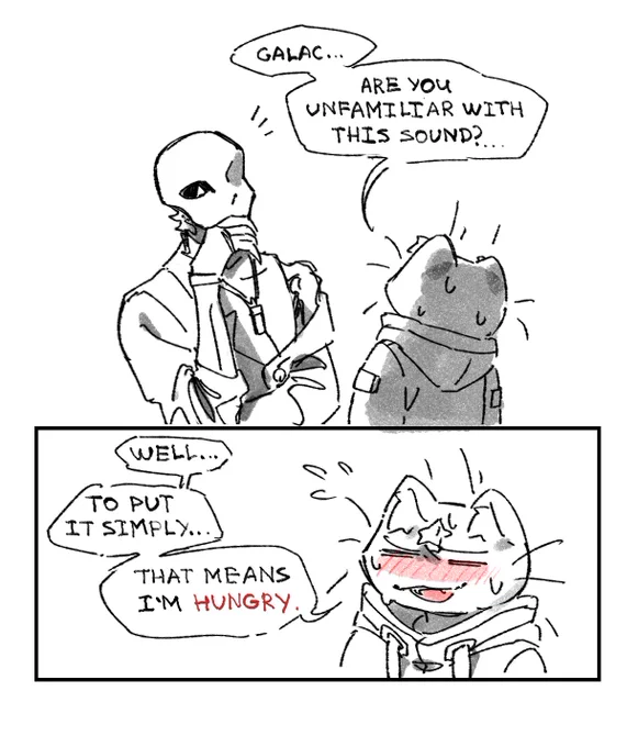@_yoha_11 At first I was surprised that Galac did not know about this. It's probably because skeletons don't have stomachs.🤣🤣🤣🐱💦🐙❓ 