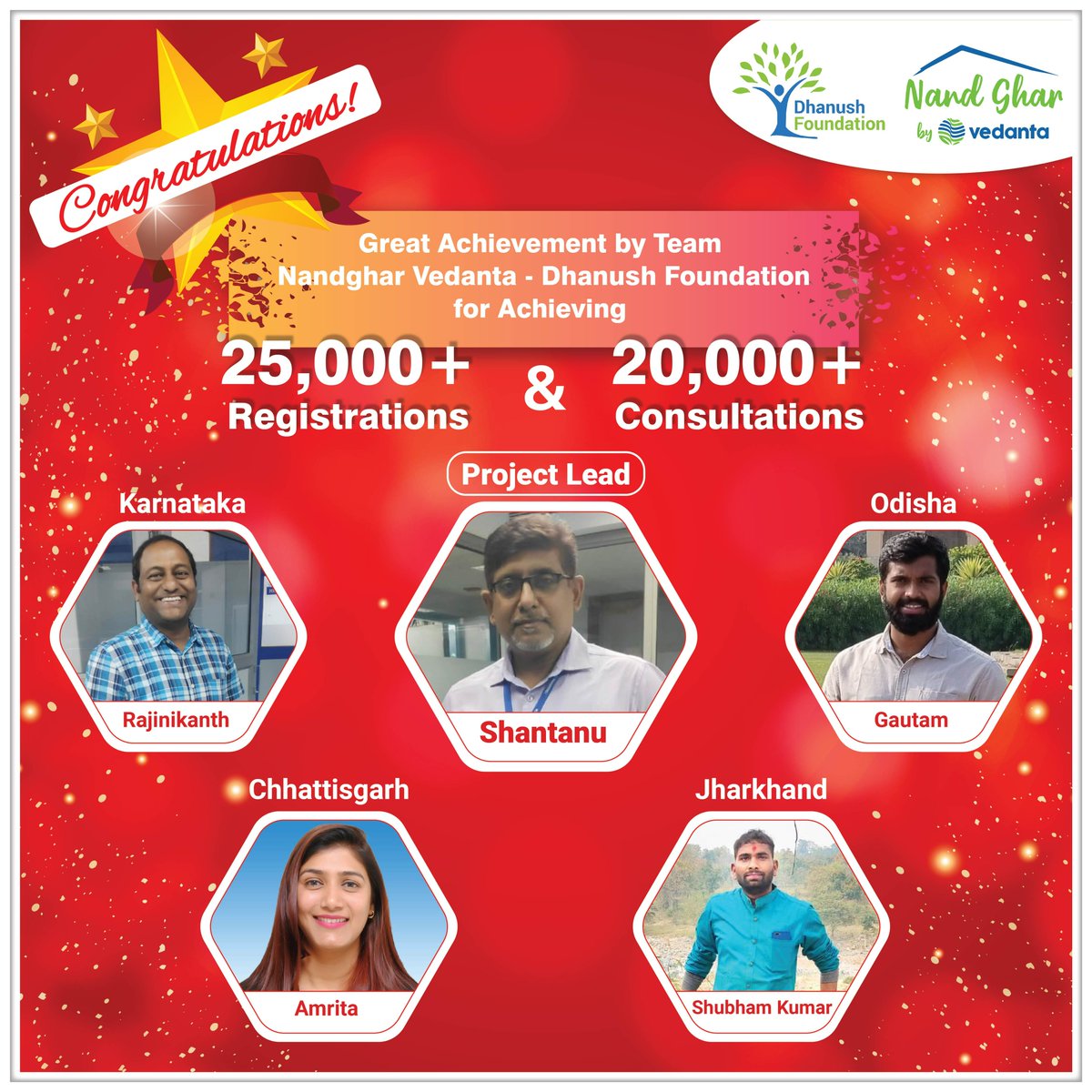 Vidmed2's tweet photo. Congratulations to All the Team members and Doctors of NandGhar Vedanta - Dhanush Foundation for achieving 25K+ Registrations &amp; 20K+ Consultations.  Appreciate the efforts of all our team who have made this possible. Let’s keep up our focus and drive In a direction to double it. https://t.co/lMCrDP9JyE