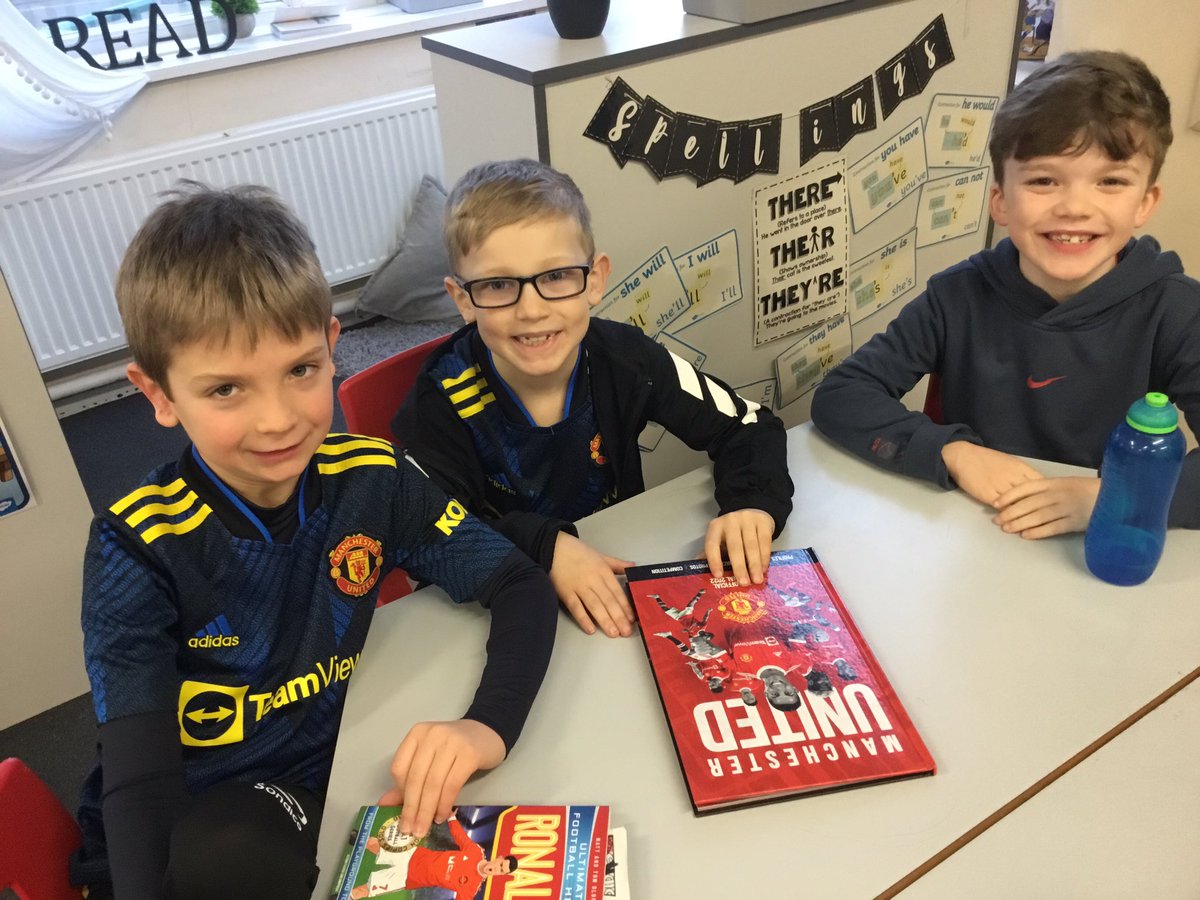 HFyear3's tweet photo. We really enjoyed #WorldBookDay yesterday! The children shared their favourite book with their friends and had some time to read in the morning. https://t.co/N88b5xQPfT