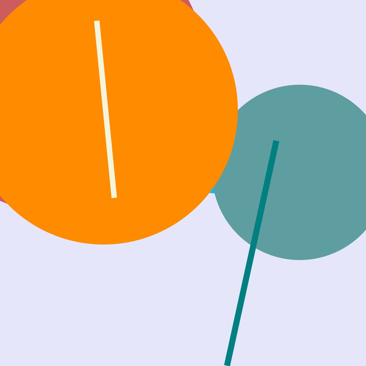 MAbstractions's tweet photo. "dydcidbt" contains 1 rectangle, 5 circles, 2 lines, and has a Lavender background. It boasts a spunk rating of 4.89 & a kick rating of 68.75. Modern Abstractions #2334. #NFTs #nftart #ModernAbstractions https://t.co/E45W3Dwh05
