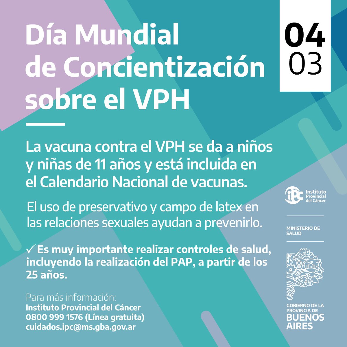 SaludBAP's tweet photo. El 80 % de la población tiene o tuvo VPH. La mayoría de esas infecciones son de bajo riesgo y se resuelven espontáneamente. Sin embargo, algunos tipos de VPH de alto riesgo oncogénico, que no sean tratados a tiempo pueden producir diferentes tipos de #cáncer.

@BAProvincia https://t.co/SPOI1xJif1