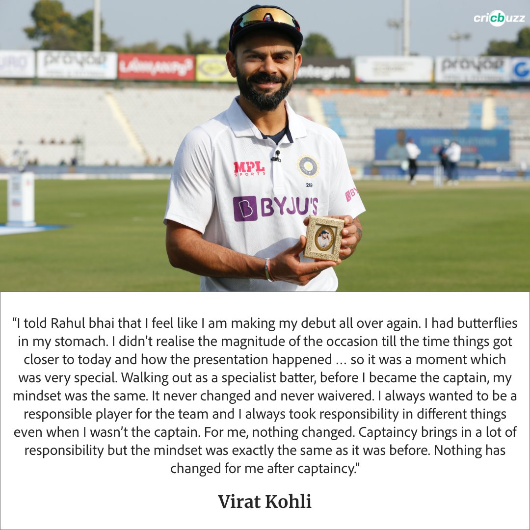 cricbuzz's tweet photo. What's changed for Virat Kohli after stepping down as Test captain? Absolutely nothing! 

https://t.co/hk7MnGRNvg

#INDvSL #CricketTwitter #ViratKohli https://t.co/ILODvTFnO8