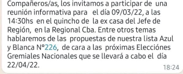 El candidato a secretario general de @AfasnaOficial viaja por el país (gracias a su cargo de Director Regional) haciendo campaña con los recursos de ANAC, ósea con la tuya y con la mía. Y de yapa se juntan en la casa del jefe.