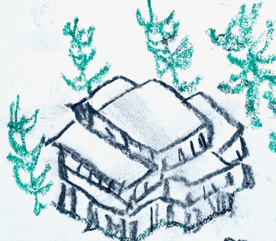 DrawingLifeUK's tweet photo. Robert was an Architect and remembers designing the Officers Mess building in #Aldershot. #memorydrawing https://t.co/NkSLHBIZSJ
