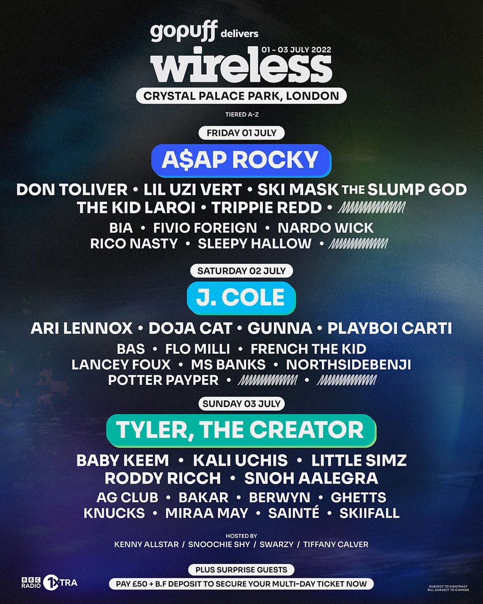 WirelessFest's tweet photo. Crystal Palace crew! 🔥 Gopuff delivers Wireless 2022 will kick off this year on July 1-3 at Crystal Palace Park! 🎉 what day are you looking forward to? 👀

TICKETS AVAILABLE IN BIO 👆

#GopuffxWireless https://t.co/uBI3CH63us