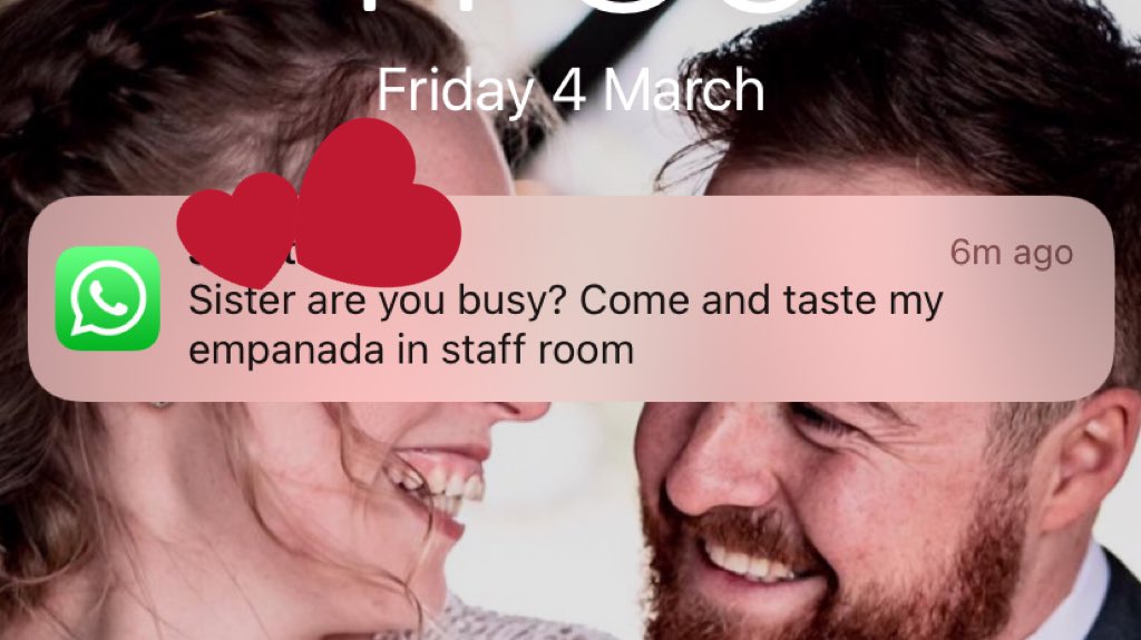 The best message any hungry nurse could ever receive while stuck in the office on a teams meeting😍 #foodislove #team