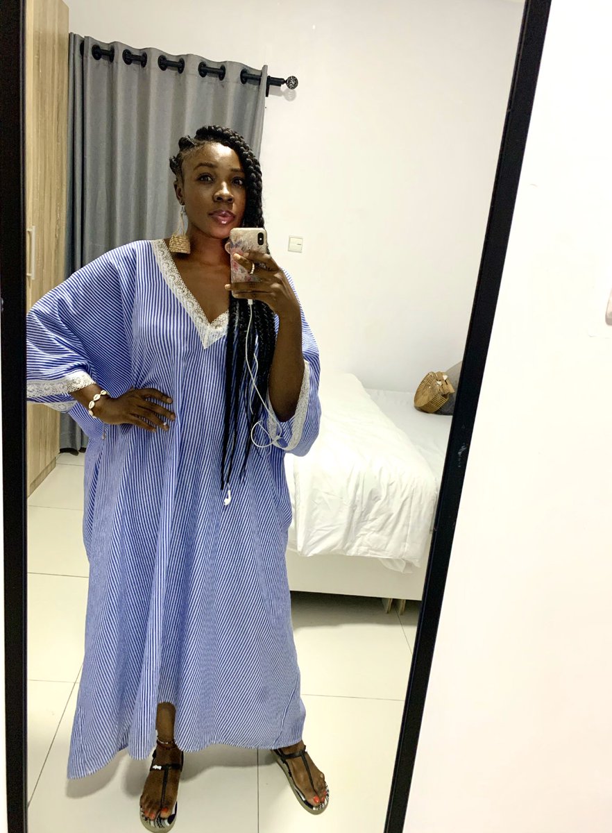 Pridadosoffici2's tweet photo. It’s the MALIKA Kaftan 

Made with striped cotton with the cutest lace trimmings adorning the neck and sleeves, we can attest to its beauty and uniqueness. 

Selling for N20,000

It’s comfort all the way. 

Coming soon in pink. https://t.co/F4oPXkz3yq