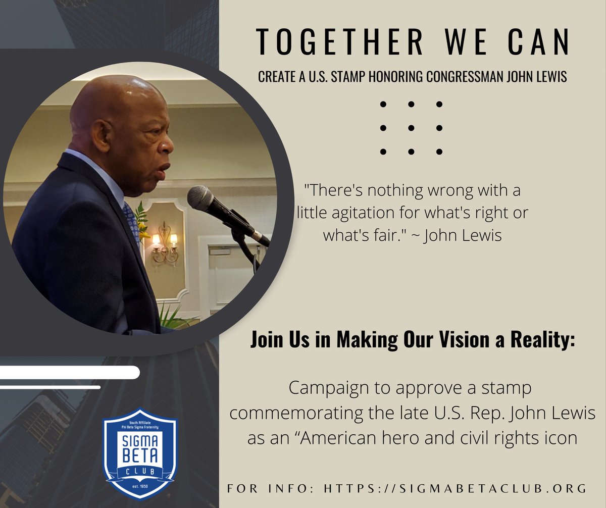 NSBCFoundation's tweet photo. NEWS RELEASE - Campaign to Support John Lewis on a U.S. Postal Stamp 
https://t.co/PjeIVTe7Hp
#SBC1950 #NSBCF #PBS1914 https://t.co/plk7Uf6h1f