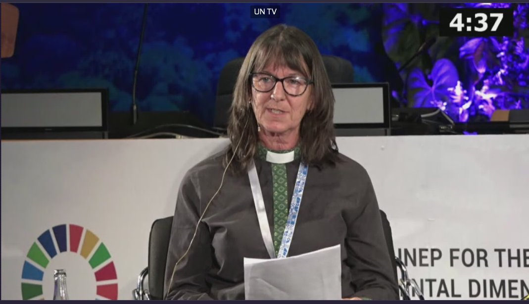 Rachel Mash from <a href="/Greenanglicans/">Green Anglicans</a> speaking powerfully at #UNEP50 on the role faith communities can play in protecting our planet, in partnership with <a href="/UNEP/">UN Environment Programme</a> 

@UNEPFaith4Earth <a href="/AngliAlliance/">Anglican Alliance</a> #UNEA5 #UNEA