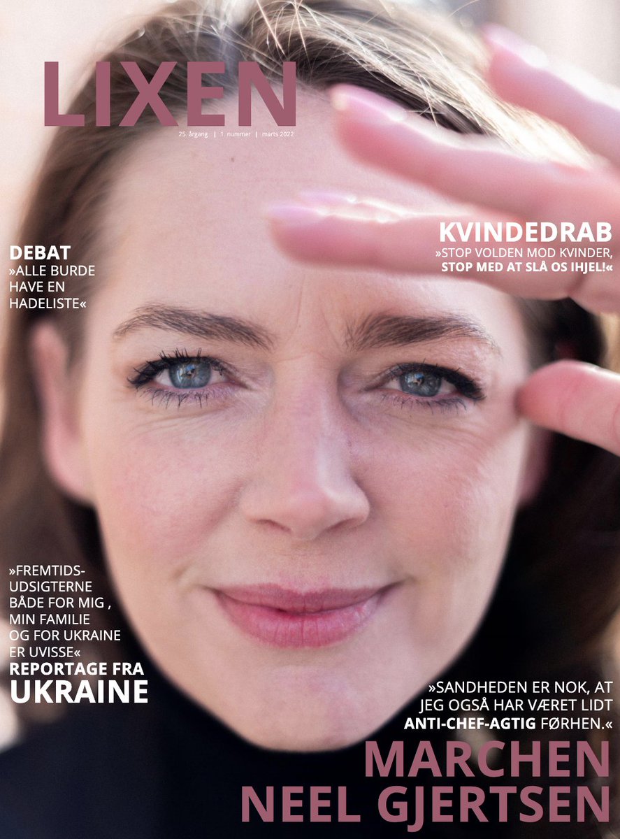 🌱MARTS-AVISEN ER UDE🌱
I denne udgave er chefredaktør på <a href="/jyllandsposten/">Jyllands-Posten</a> <a href="/Marchen_Neel/">Marchen N Gjertsen</a> månedens forsideportræt. Derudover tager LIXEN dig med til Ukraine, til optog mod kvindedrab og meget, meget mere.
Find alle artiklerne på lixen.dk eller i e-avisen.