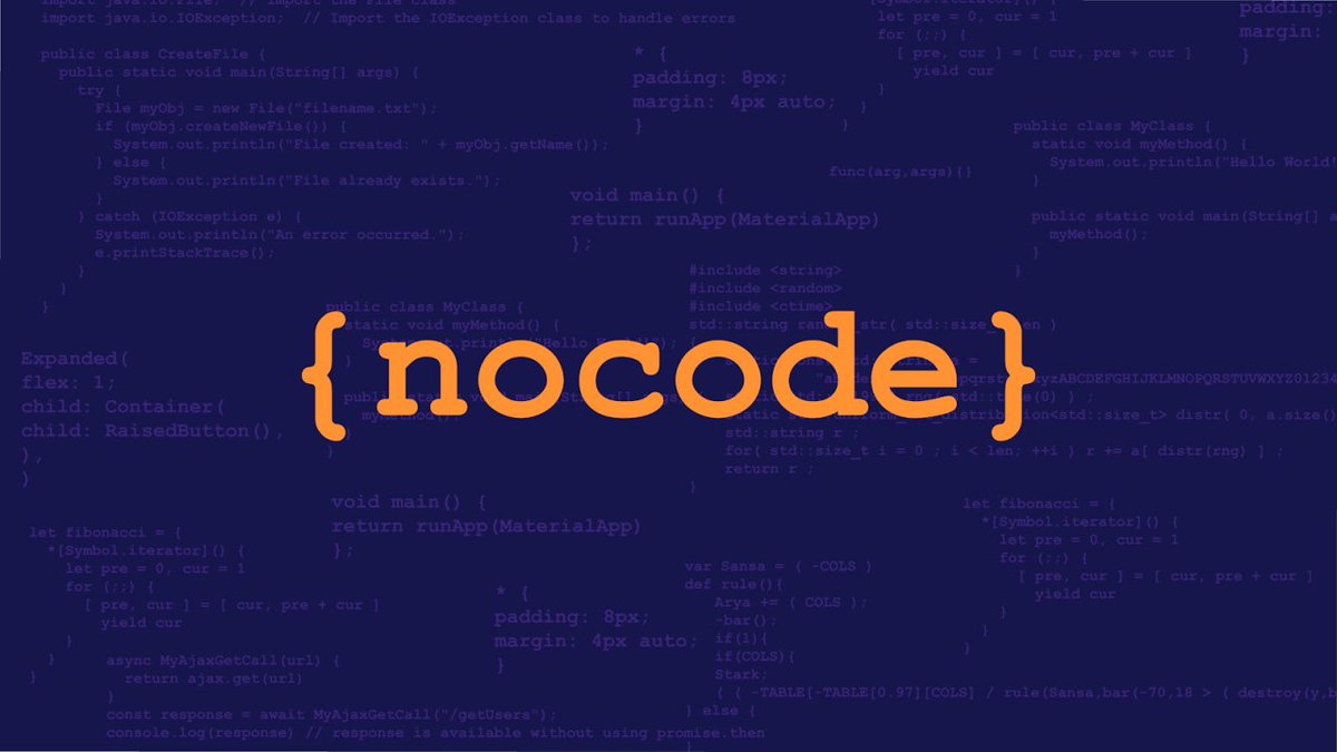 TheCheip's tweet photo. Why #NoCode ? 

•65% of the apps developed by 2024 will be created in No Code

•75% of large companies will use at least 4 No Code tools by 2024

•79% of companies will develop web applications with No Code developers within one year

What NoCode tools do you use ? 
Comment 👇 https://t.co/7YAlpcxRNg
