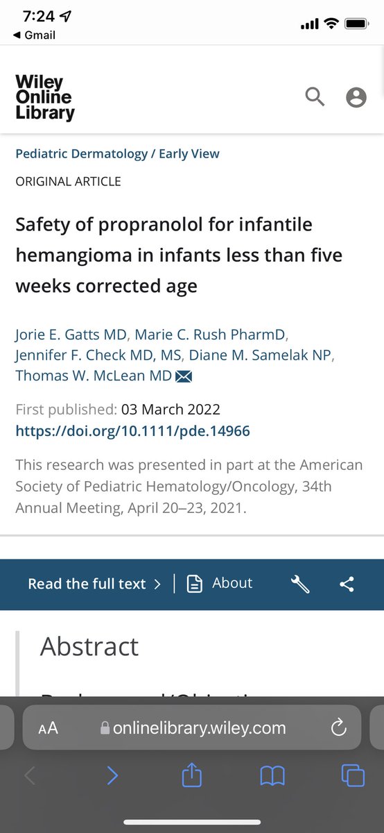 IGattsIt's tweet photo. If you take care of babies with #infantilehemangioma this paper will be interesting to you! Proud of the team I worked with for this at @WFPedsRes @AtriumHealthWFB 
https://t.co/uLzCEgbs1d https://t.co/rbNEaRKPzw