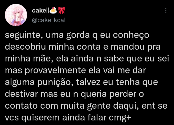 GabrielRamehh's tweet photo. _      ⚠️_DENÚNCIA DE G0R3 E GORDOFOBIA_⚠��      _
—
•Denuncie. 📢
https://t.co/kQskuiFPp3
—
> Essa problemática foi desrespeitosa e gordofobica com uma amiga minha, além de postar e dar retweet em conteúdo de automutilação.
—
@PervyyNeon 
@EachBeef241 
@Almirantes_ https://t.co/9trED1YR99