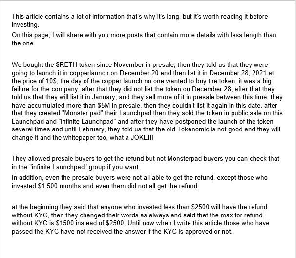 RethScam_BMG's tweet photo. #ScamAlert  Read this article before investing in #RealmsOfEthernity #RETH #ROETH #SCAM https://t.co/61JNeawIyB