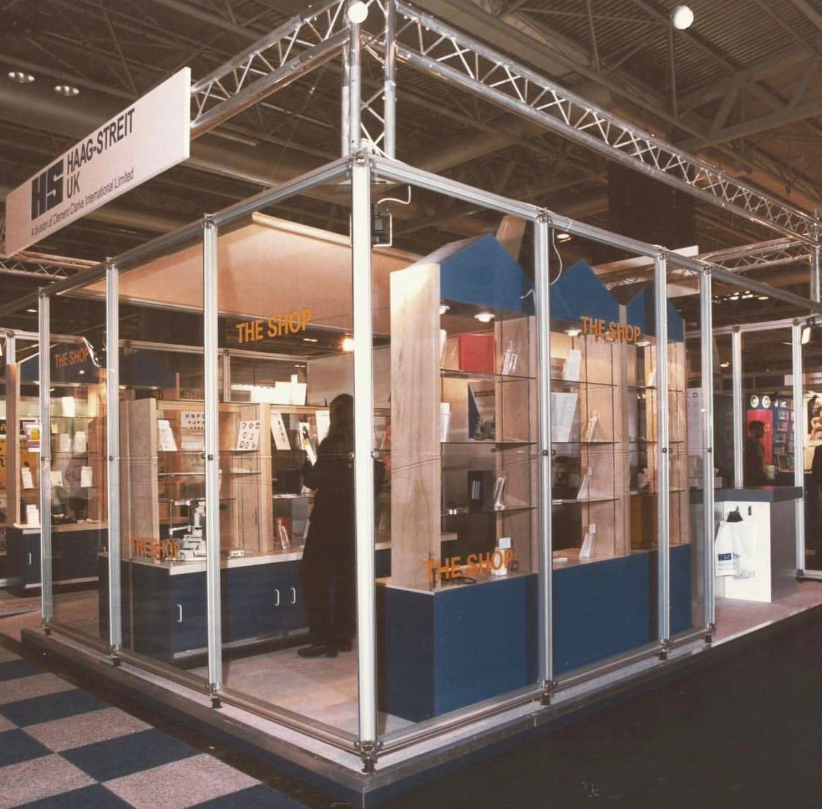 HS_UK's tweet photo. Haag-Streit UK has exhibited at key #ophthalmic and #optometry congresses and trade shows throughout the UK for many years. Here are some photos of the HS-UK main stand and shop at #Optrafair in 2001. #fbf #flashbackfriday https://t.co/Lw2Fli3bId