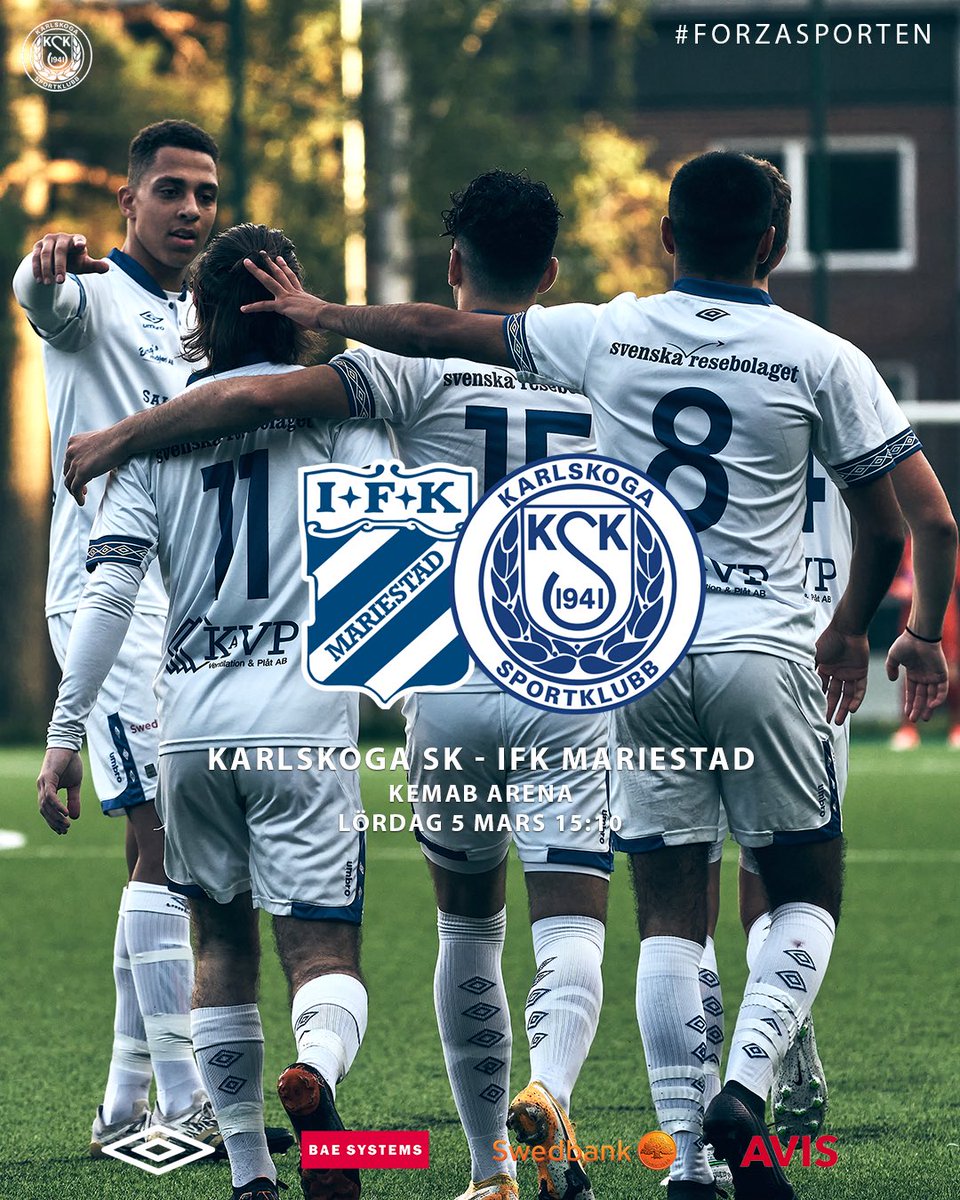 karlskogaskherr's tweet photo. Imorgon lördag spelar vi årets andra träningsmatch! Motståndet är IFK Mariestad hemmahörandes i Div 3. #forzasporten

Matchen går som alltid att följa via Forza. https://t.co/8Wr1z2NRmm 

🏟 Kemab Arena
🗓 5 mars
⏰ 15:10 https://t.co/eVqSlW6QLy