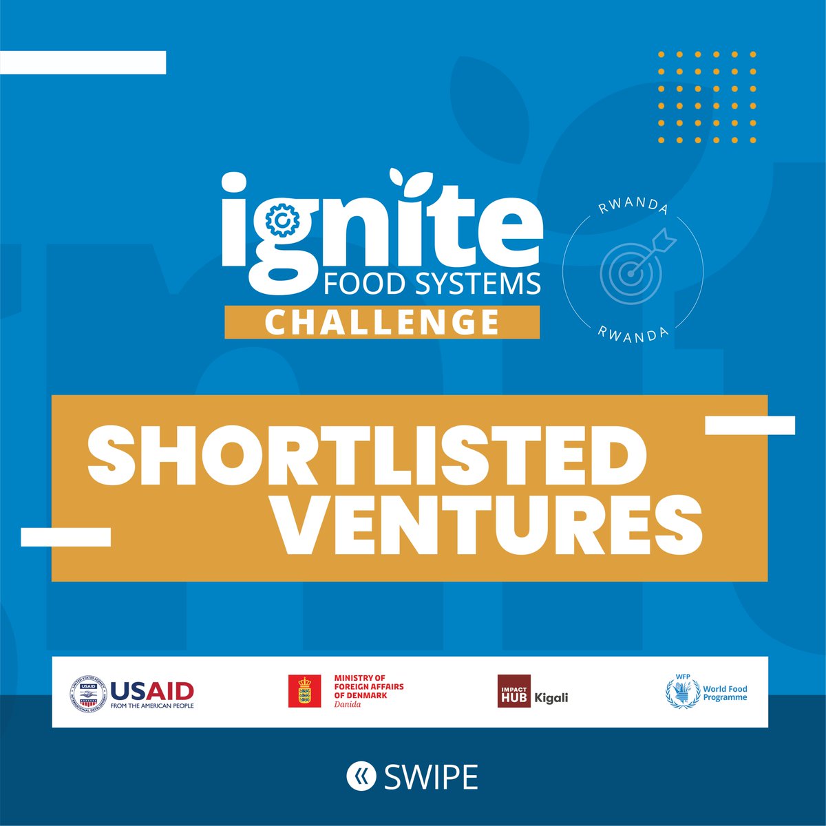 ImpactHubKigali's tweet photo. 1/4🎉Excited to announce the 12 shortlisted applicants for the #IGNITEFoodSystems Challenge in #Rwanda!!

They’ll attend the bootcamp &amp; showcase their solutions at the #PitchDay on 🗓️Mar 25th to stand a chance to win up to 💰USD 50,000 grant funding + tailored technical support. https://t.co/IzOwEOuQCa