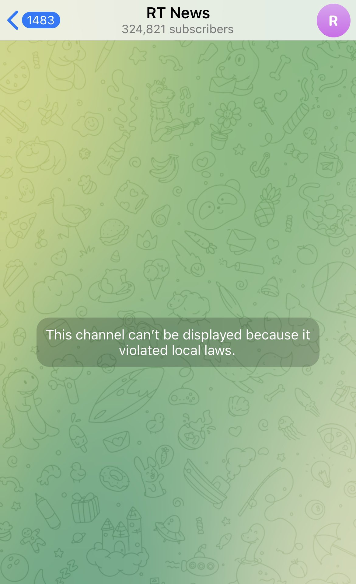 Aaron Bastani on X: &ldquo;Telegram has now banned the RT channel 