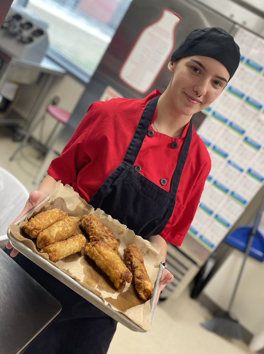 ChefAndersonSHS's tweet photo. Homemade egg rolls for breakfast? Yes Please! Love watching my advanced students in the kitchen and realizing that in a couple short months, many of them will be graduating! Cue the water works, to say that I’m proud of them all in an understatement! @SplendoraISD @SplendoraHigh https://t.co/Or3C2wejUY