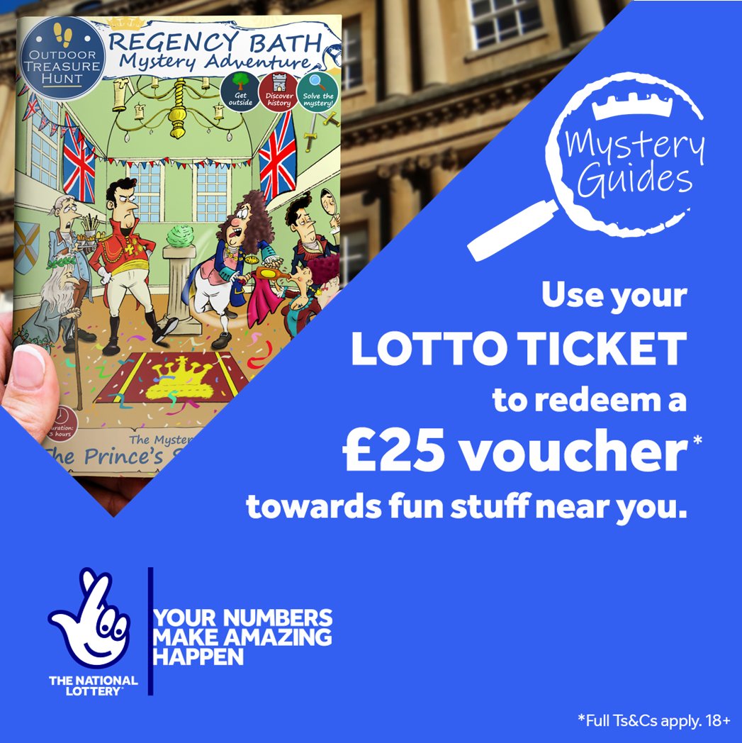 FREE Bath Mystery Guides adventure! Just 4 weeks left to claim through the National Lottery Days Out campaign! To claim, visit loom.ly/zojvKjg  and use your voucher code at loom.ly/jBe85QU