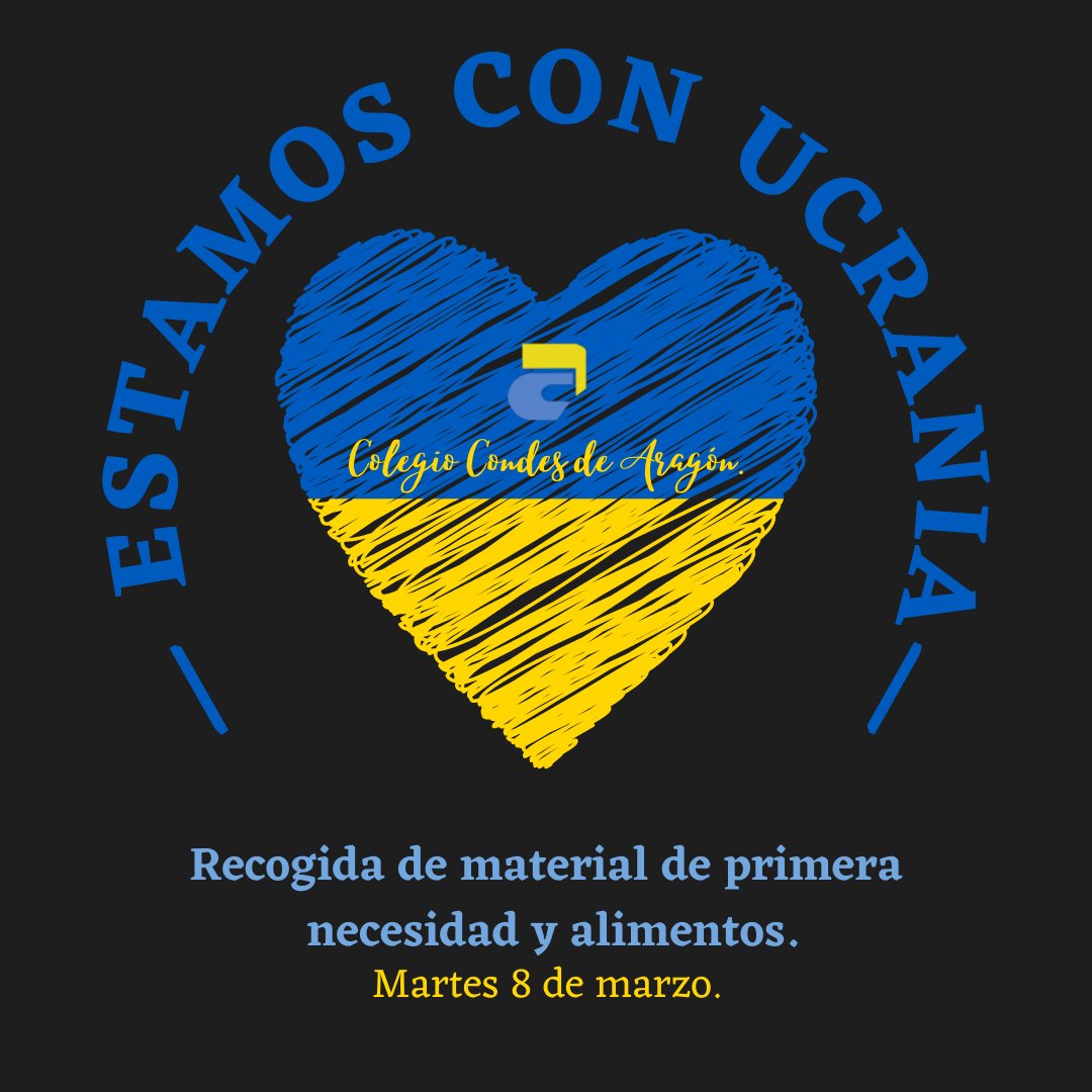 colegiocondes's tweet photo. El próximo martes, 8 de marzo, el Colegio recoge material de primera necesidad y alimentos para enviar a Ucrania. Ayúdanos a ayudar, juntos somos más fuertes 💪🇺🇦 #solidaridadcondes #adncondes #ucrania🇺🇦 #PeaceTalks https://t.co/Lo3p5wjwD1