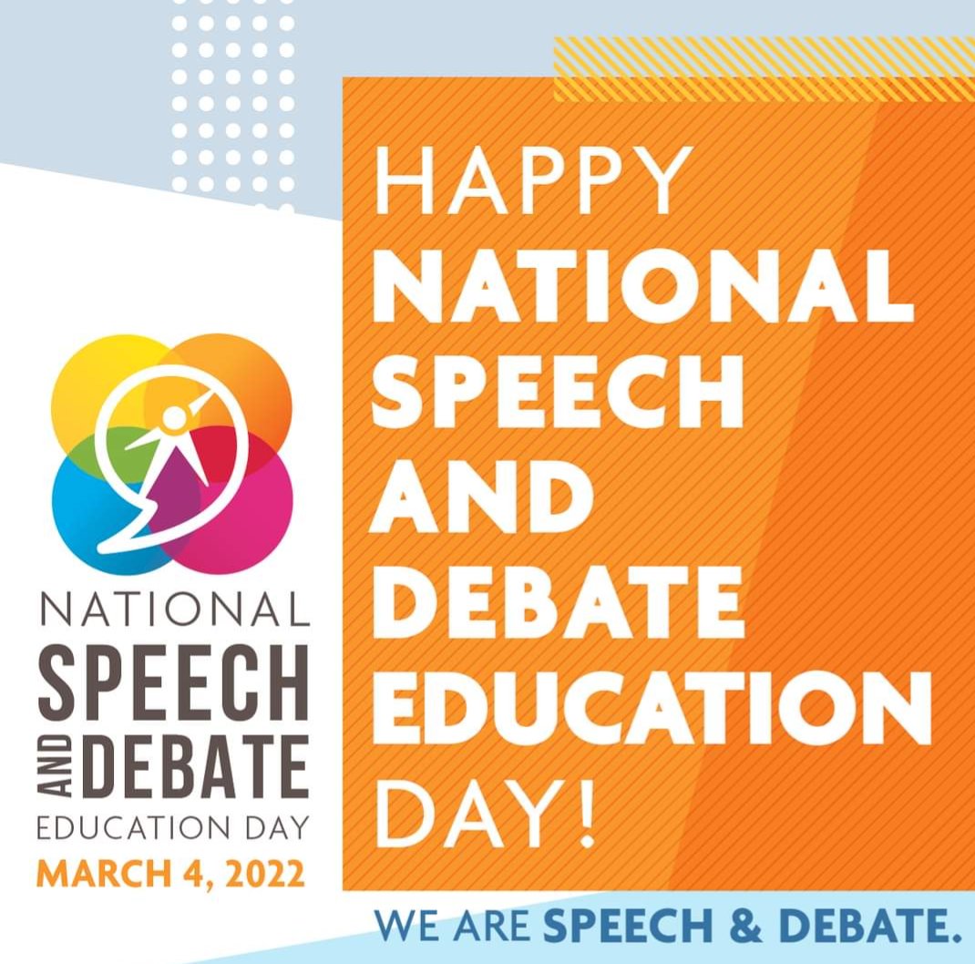 WFHS_Speech's tweet photo. Today is a day to celebrate the students, coaches, and judges that make Speech and Debate happen. The skills and experiences gained when you're involved in these activities will impact you for a lifetime.  If you know, you know. #wearespeechanddebate https://t.co/rhq6lRVaWH