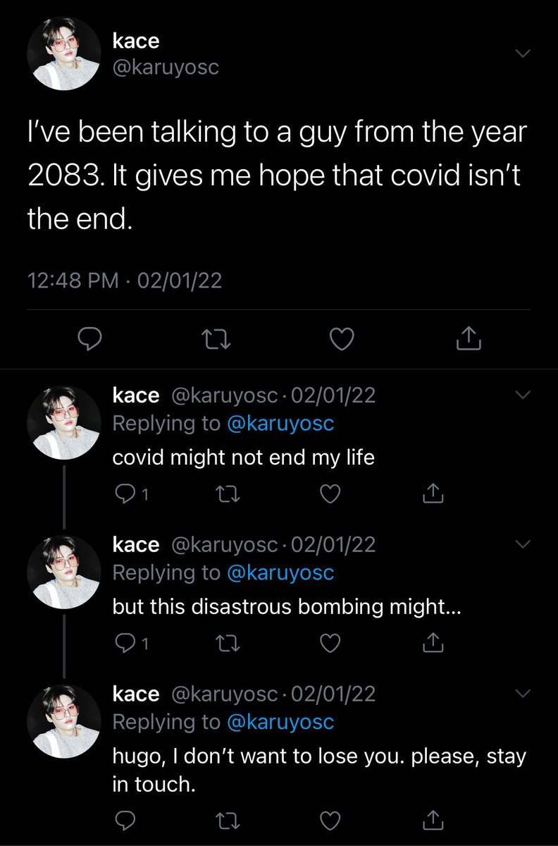 bbokkayeon's tweet photo. stay in touch. 
a hyunho au wherein,

hugo (hhj) and kace (lmh) are from two different years, until they found an mysterious telephone booth that allows them to talk to each other despite being from 2022 and one from 2083 https://t.co/tueUNJG87r