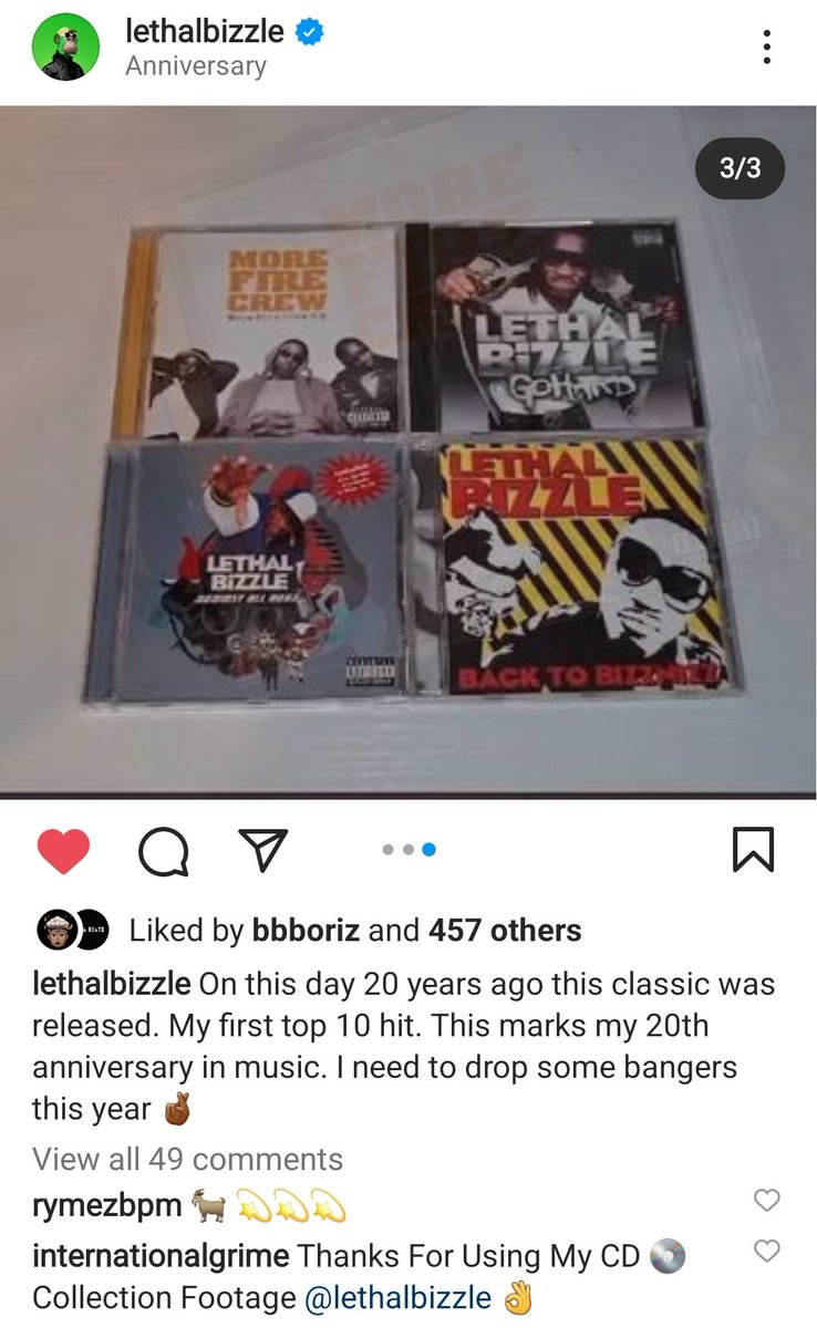 INTLGrime's tweet image. Big Shout Out To @LethalBizzle 
Using My CD Collection Footage For His Latest Instagram Post Celebrating The Release Of...
More Fire Crew - Oi
20 Years Ago Today 
CD Collection - youtu.be/pKKTKX7gUAA

#Grime #LethalBizzle #GrimeMusic #MoreFireCrew