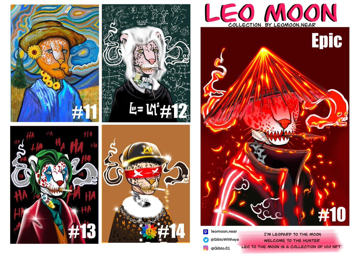 Gibto12's tweet photo. New drop. LEOmoon #10-#14. you can join in discord
@ParasHQ  #NFTTHAILAND #NFTCommumity #NFTthaiartist #NFTartist #nftcollector #nft #nftart #NFTdrop  #paras #NEAR #ParasArtist #PARASnft #paras #parasfam #NEARProtocol
https://t.co/0sfy2Nb27M
Join discord
https://t.co/qLRupSj3tQ https://t.co/4eEFPYt0Yh