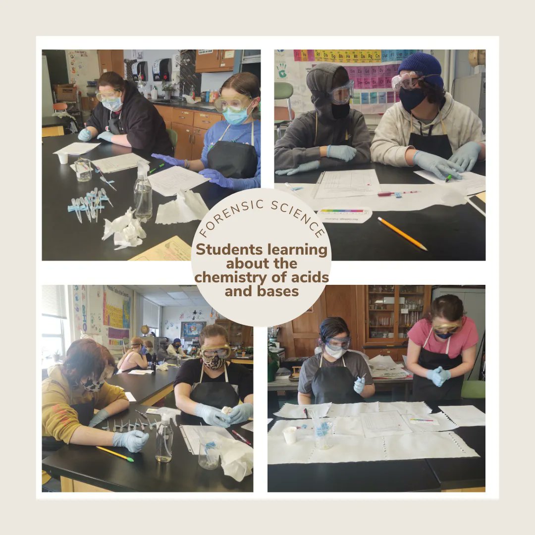 SpringfieldHSvt's tweet photo. SHS students learning about the chemistry of acids and bases in Forensic Science. https://t.co/Qf0zjMMiR9