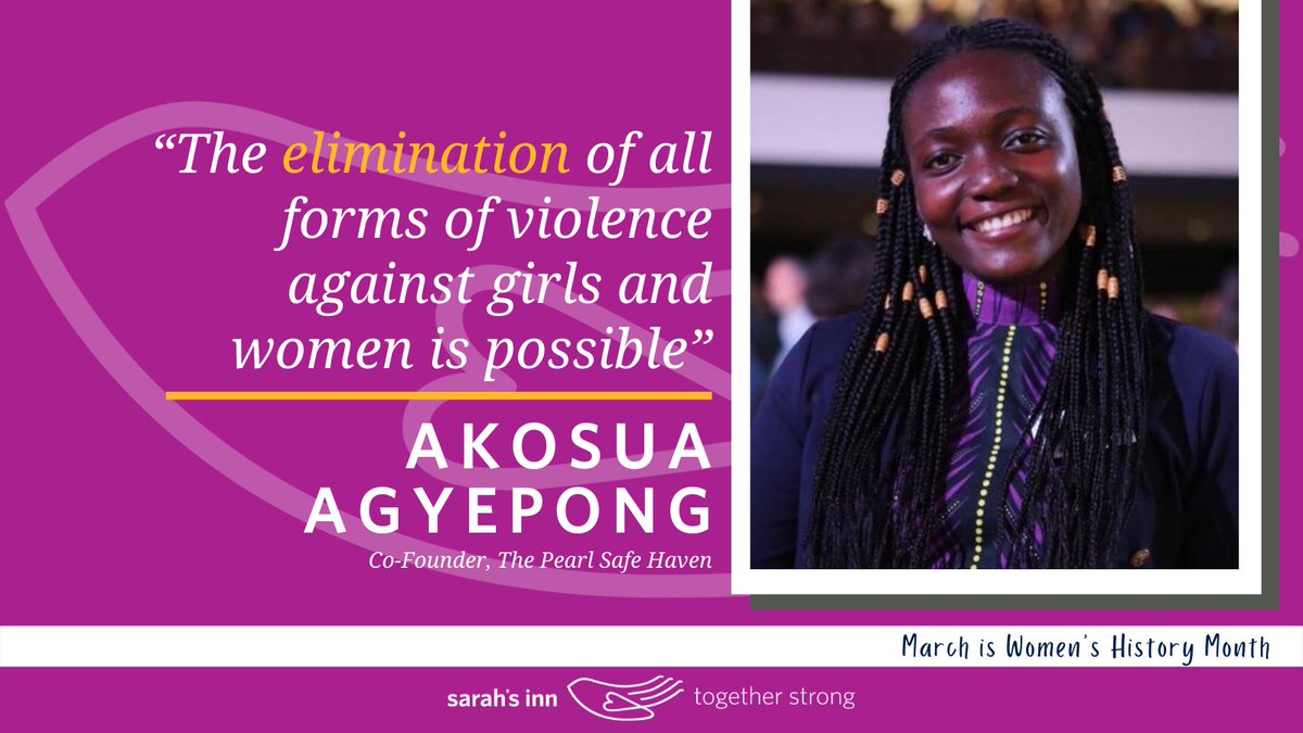 sarahs_inn's tweet photo. #FeatureFriday: Akosua Agyepong 
Learn more about her: https://t.co/CVC3NG1UoI 

@akosua_agyepong @PearlSafeHaven 

#sarahs_inn #togetherstrong #domesticviolence  #women #womenleaders #womenshistory #womenshistorymonth #genderbasedviolence #genderviolence #endgenderviolence https://t.co/pzO6txvJe7