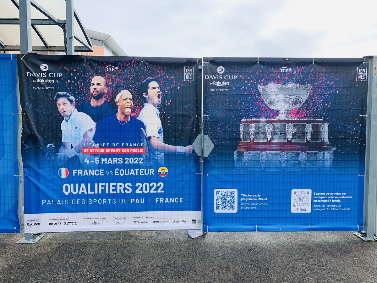 clementcarpet's tweet photo. 🎾Un peu de @DavisCup pour commencer ce week-end sportif avec le barrage entre la France et l’Equateur à Pau ! #FRAEQU https://t.co/BTiaIsc35k