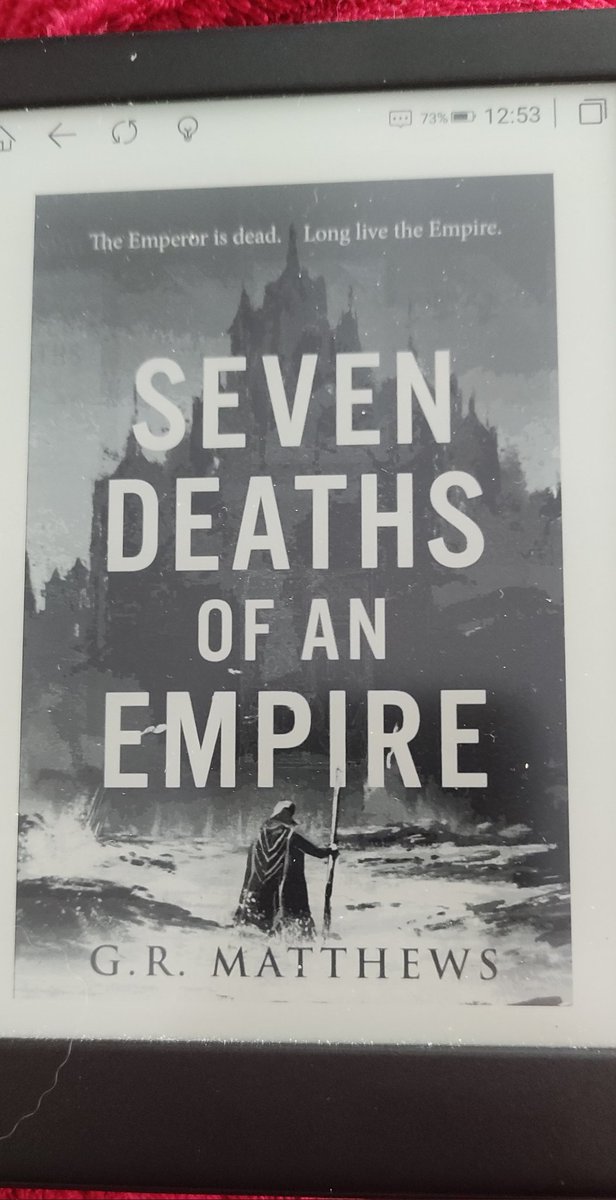 53% through (chapter 38) - and loving it sosososososoooo much. I have a suspish who's the suspish one but we'll see. 
#sevendeathsofanempire #grmatthews #grimdarkbook #grimdarkfantasy #grimdarkfantasybook