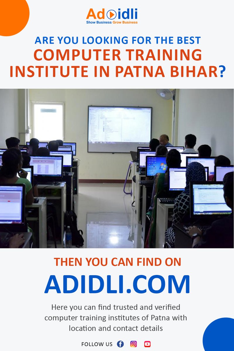 adidli's tweet photo. Are you looking for the best Computer training institute in Patna Bihar?
Find here https://t.co/W4Pa86Ofmy trusted and verified top 10 computer classes in Patna
#computerinstitute #computerinstitutepatna #computertraininginstitute #computerclasses #computerclassespatna #adidli https://t.co/1tQCma3IaP