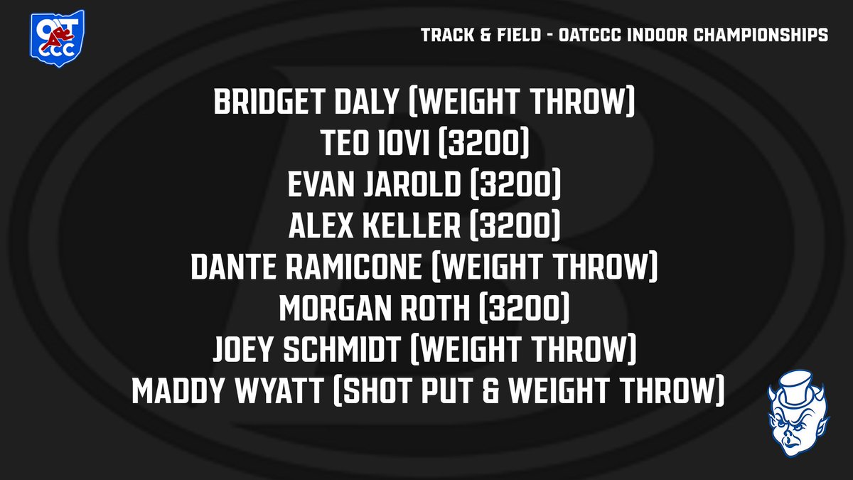 Good Luck to our Track &amp; Field athletes competing at today's <a href="/OATCCC/">OATCCC</a> Indoor State Meet at Spire #GoBigBlue