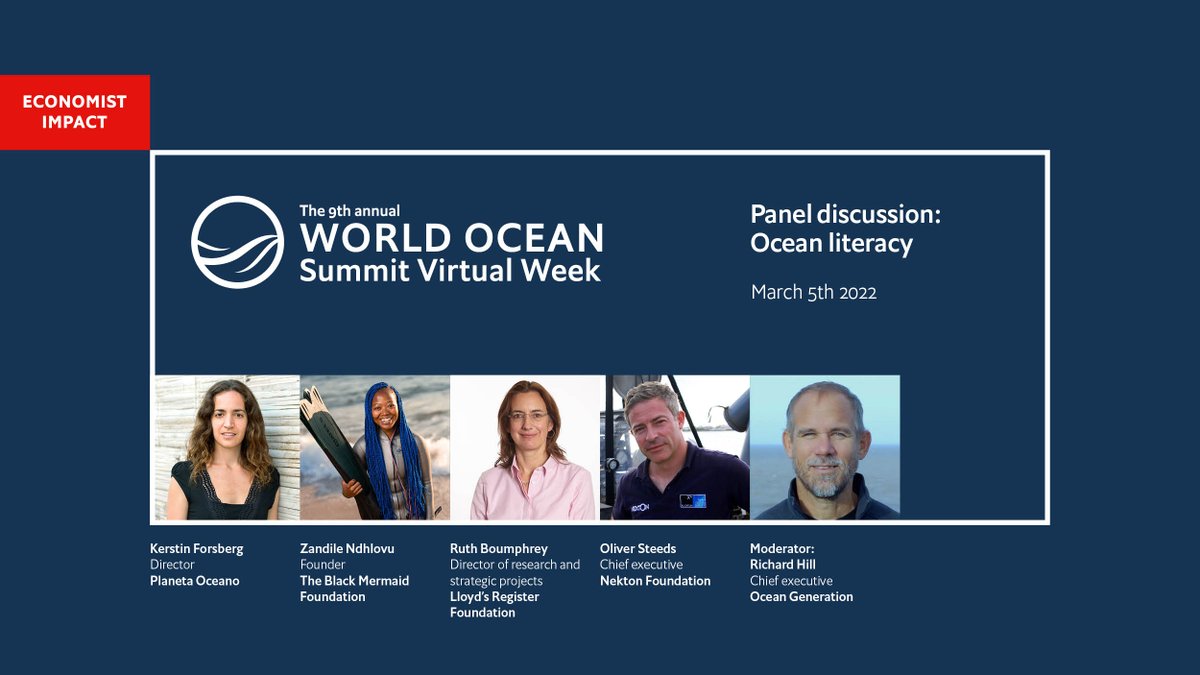 Economist Impact events (@economistevents) on Twitter photo Tune in and catch the panel session about #oceanliteracy with experts from <a href="/oceangen_/">Ocean Generation</a> <a href="/PlanetaOceano/">Planeta Océano</a> <a href="/Blackmermaid_F/">The Black Mermaid Foundation</a> <a href="/LR_Foundation/">Lloyd's Register Foundation</a> #NektonFoundation
Join live > bit.ly/3GT1GVu
#OceanSummit Tune in and catch the panel session about #oceanliteracy with experts from <a href="/oceangen_/">Ocean Generation</a> <a href="/PlanetaOceano/">Planeta Océano</a> <a href="/Blackmermaid_F/">The Black Mermaid Foundation</a> <a href="/LR_Foundation/">Lloyd's Register Foundation</a> #NektonFoundation
Join live > bit.ly/3GT1GVu
#OceanSummit
